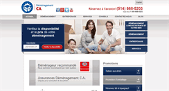 Desktop Screenshot of demenagementca.com